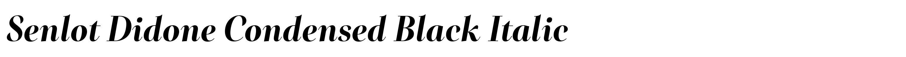 Senlot Didone Condensed Black Italic